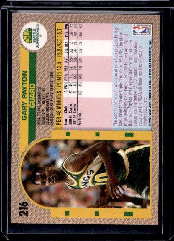 1992-93 Fleer #216 Gary Payton