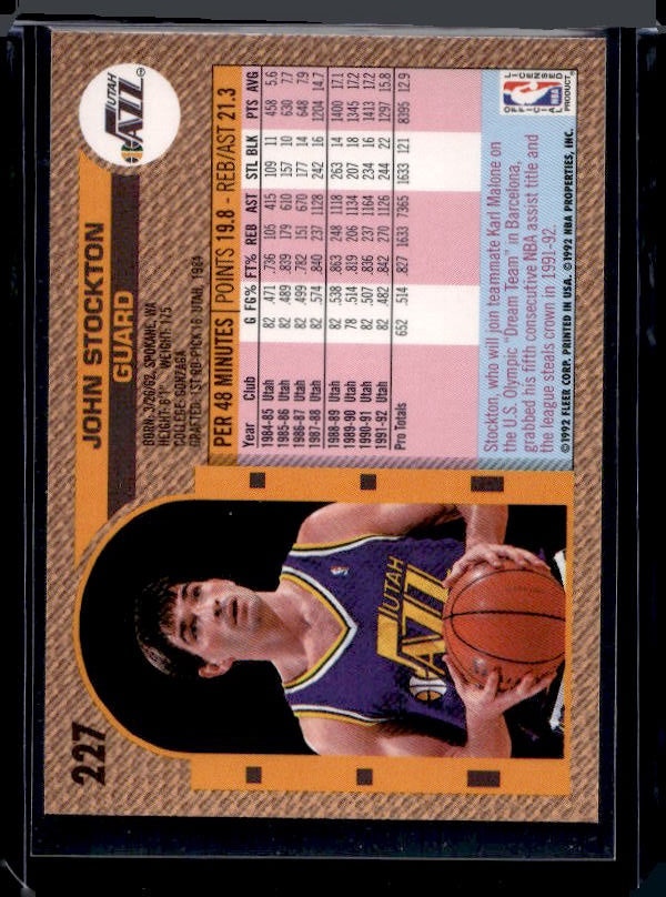 1992-93 Fleer #227 John Stockton