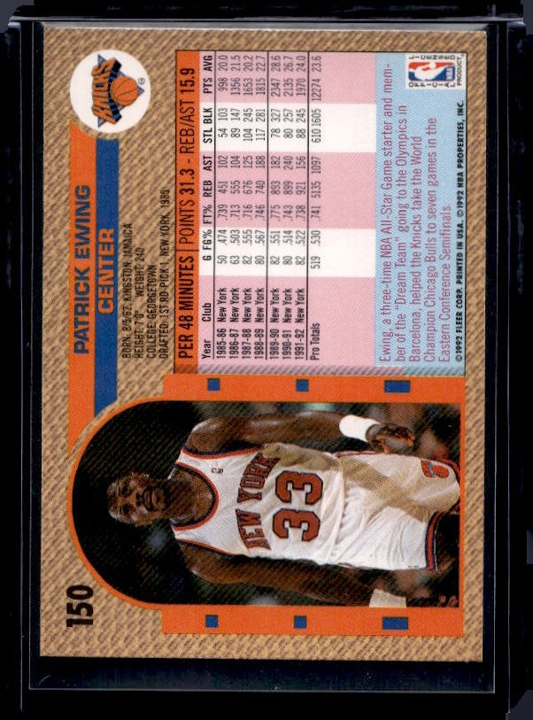 1992-93 Fleer #150 Patrick Ewing