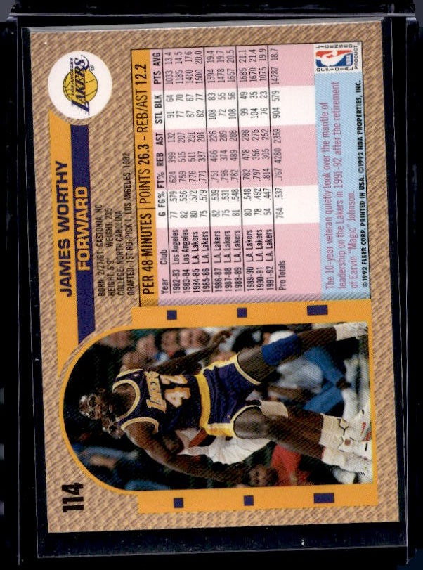 1992-93 Fleer #114 James Worthy