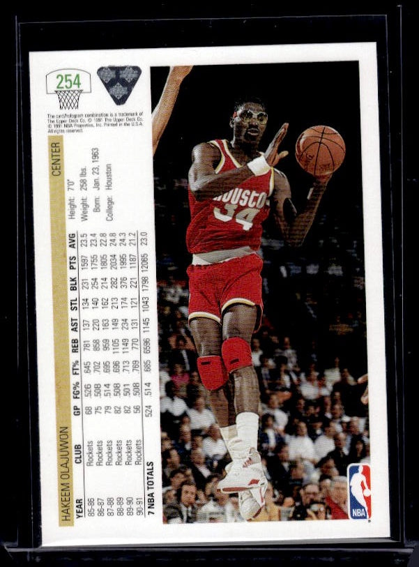 1991-92 Upper Deck #254 Hakeem Olajuwon