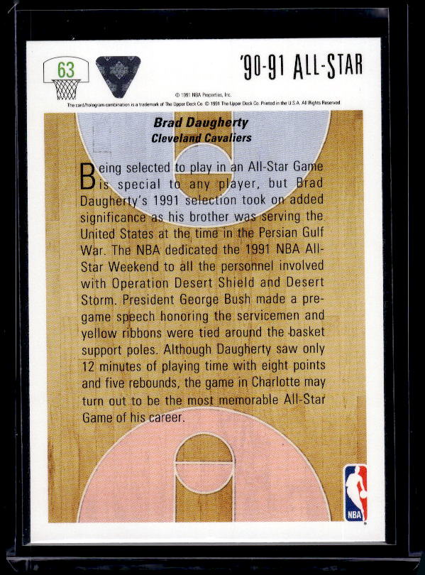 1991-92 Upper Deck #63 Brad Daugherty