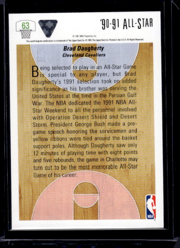 1991-92 Upper Deck #63 Brad Daugherty