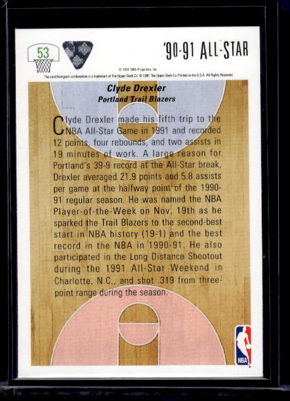 1991-92 Upper Deck #53 Clyde Drexler