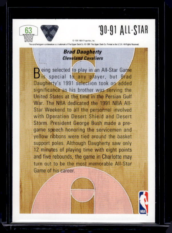 1991-92 Upper Deck #63 Brad Daugherty