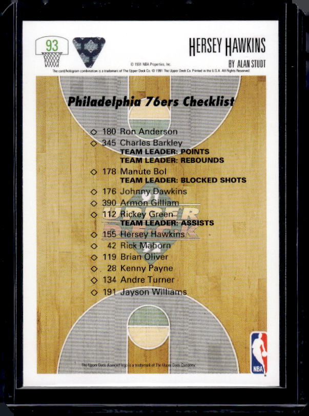 1991-92 Upper Deck #93 Hersey Hawkins