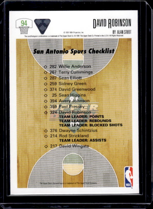 1991-92 Upper Deck #94 David Robinson