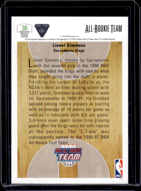 1991-92 Upper Deck #36 Lionel Simmons
