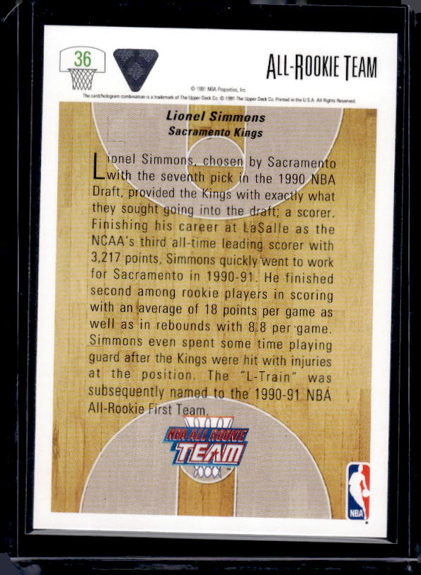 1991-92 Upper Deck #36 Lionel Simmons