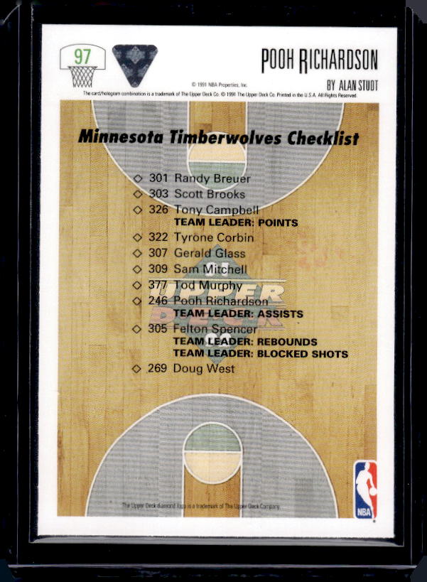 1991-92 Upper Deck #97 Pooh Richardson