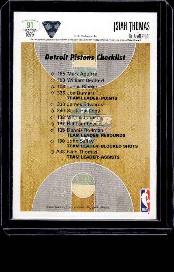 1991-92 Upper Deck #91 Isiah Thomas