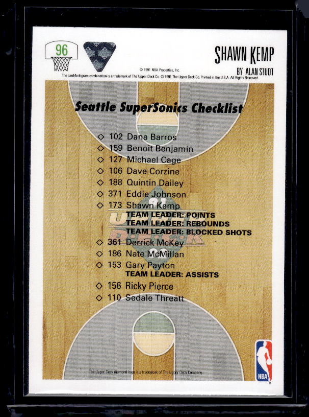 1991-92 Upper Deck #96 Shawn Kemp