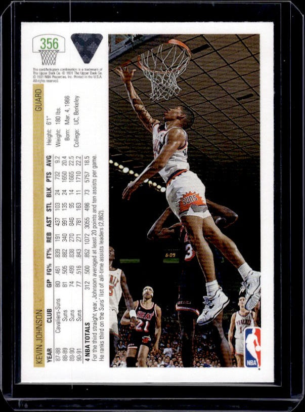 1991-92 Upper Deck #356b Kevin Johnson