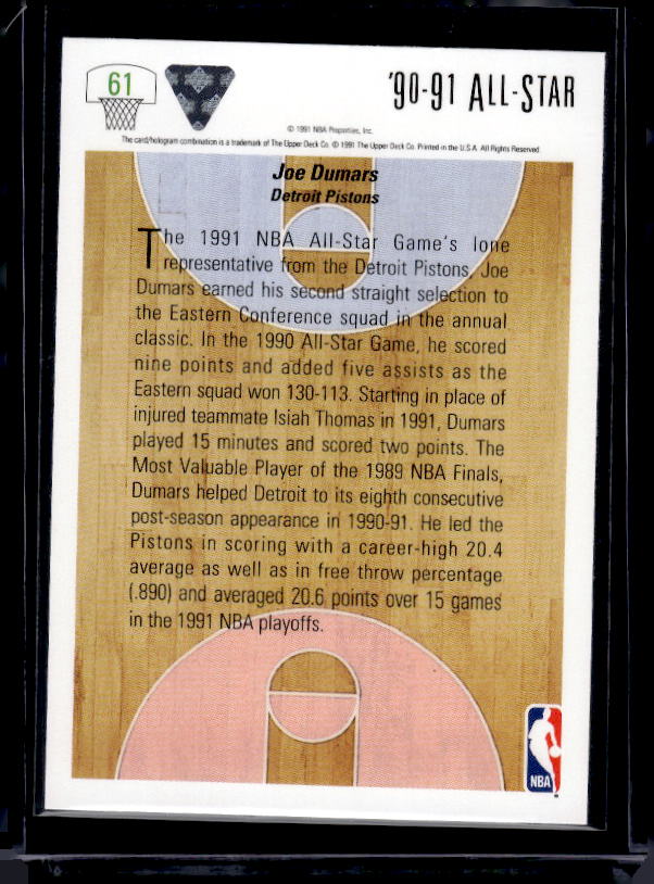 1991-92 Upper Deck #61 Joe Dumars