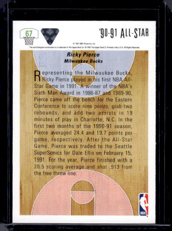 1991-92 Upper Deck #67 Ricky Pierce
