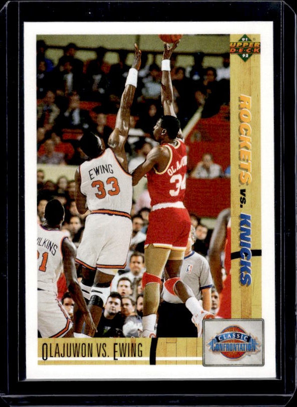 1991-92 Upper Deck #33 Olajuwon vs. Ewing