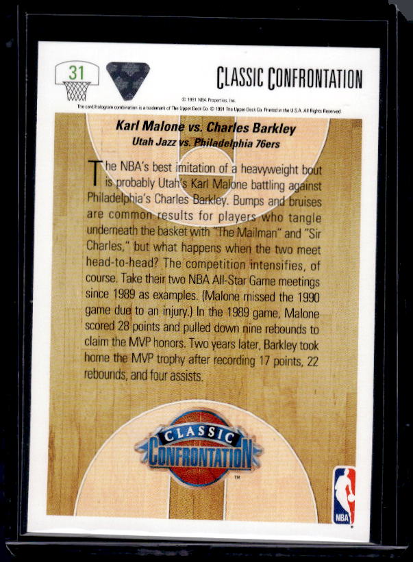 1991-92 Upper Deck #31 Malone vs. Barkley