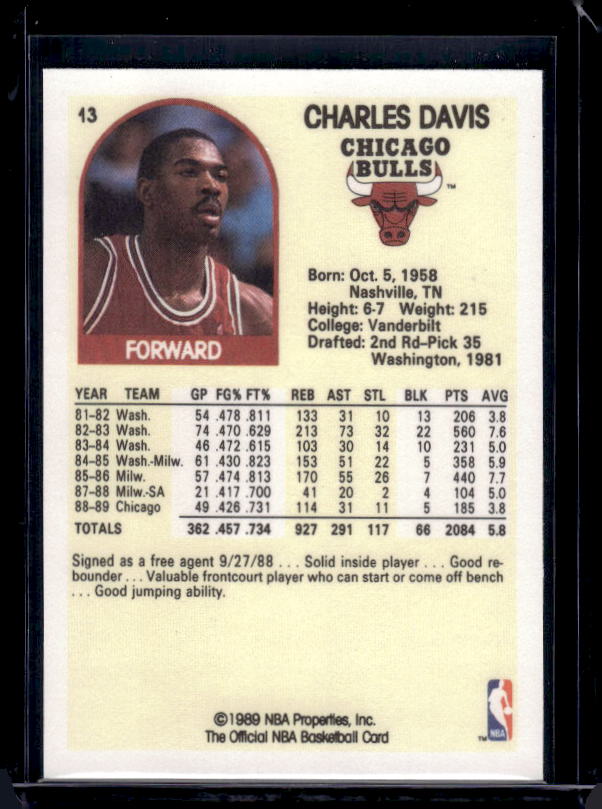 1989-90 Hoops #13 Charles Davis