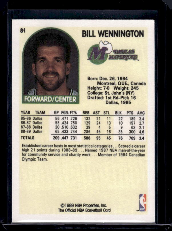 1989-90 Hoops #81 Bill Wennington