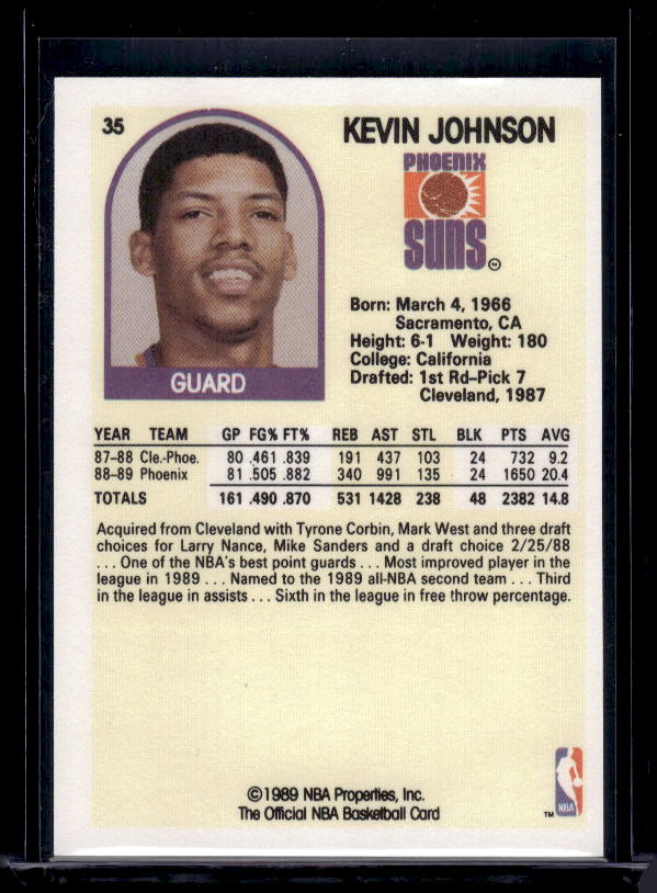 1989-90 Hoops #35 Kevin Johnson