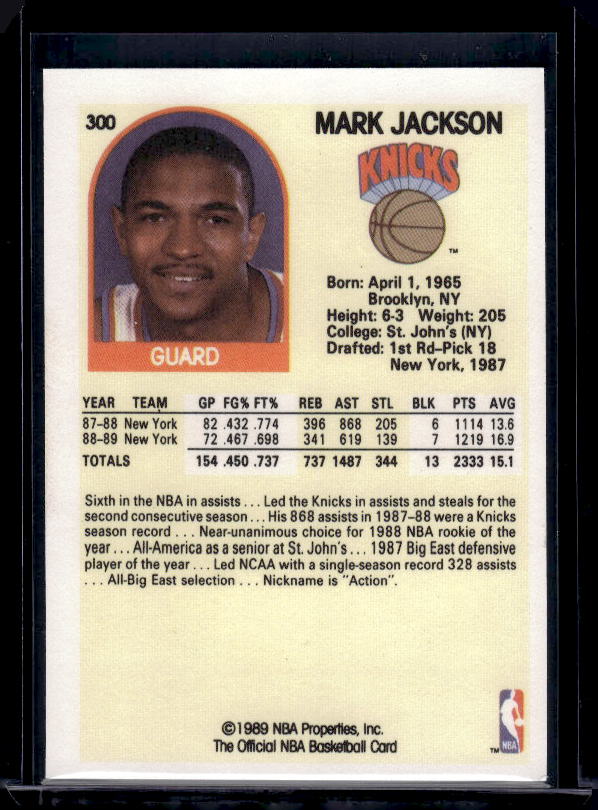 1989-90 Hoops #300 Mark Jackson