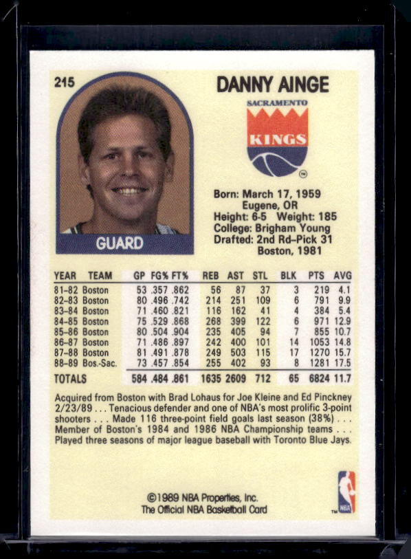 1989-90 Hoops #215 Danny Ainge