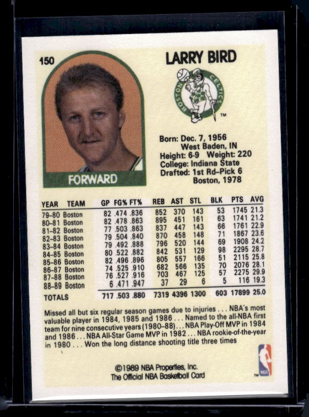 1989-90 Hoops #150 Larry Bird