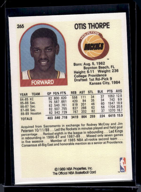 1989-90 Hoops #265 Otis Thorpe