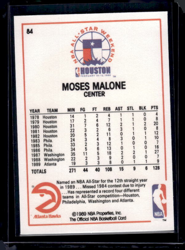 1989-90 Hoops #84 Moses Malone