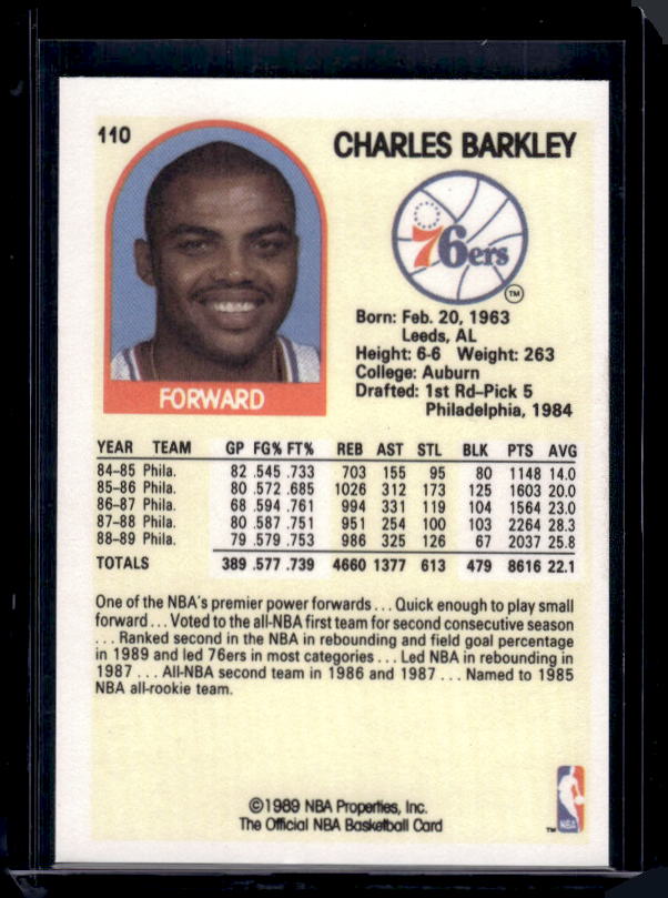 1989-90 Hoops #110 Charles Barkley