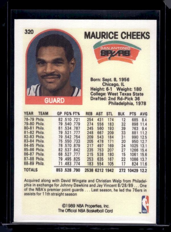 1989-90 Hoops #320 Maurice Cheeks