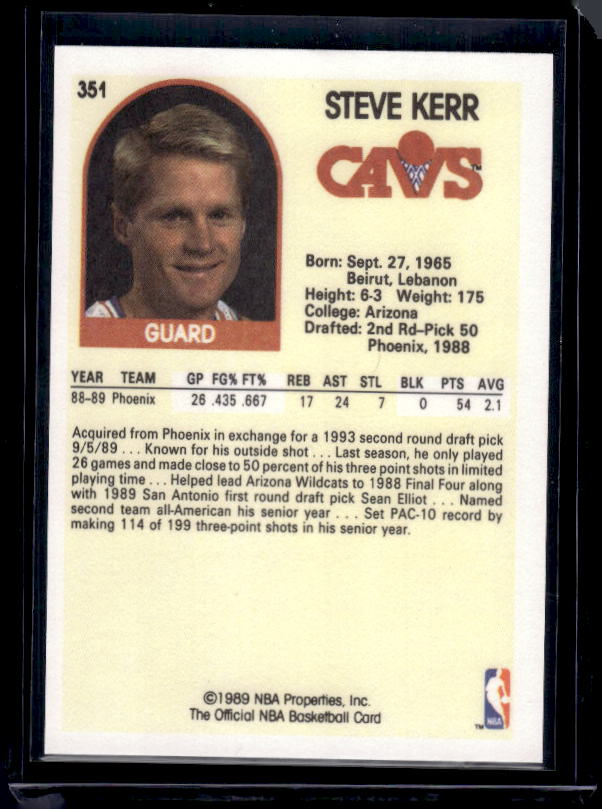 1989-90 Hoops #351 Steve Kerr