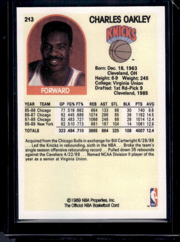 1989-90 Hoops #213 Charles Oakley