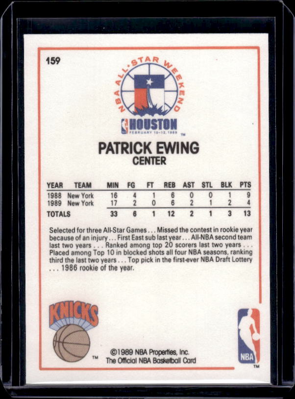 1989-90 Hoops #159 Patrick Ewing