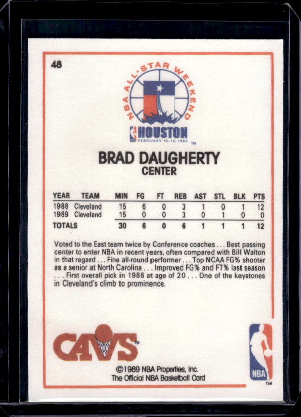 1989-90 Hoops #48 Brad Daugherty