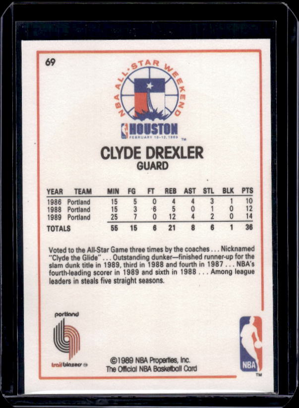 1989-90 Hoops #69 Clyde Drexler