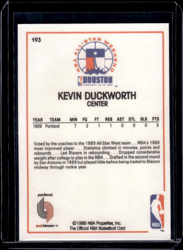 1989-90 Hoops #193 Kevin Duckworth