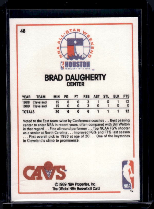 1989-90 Hoops #48 Brad Daugherty
