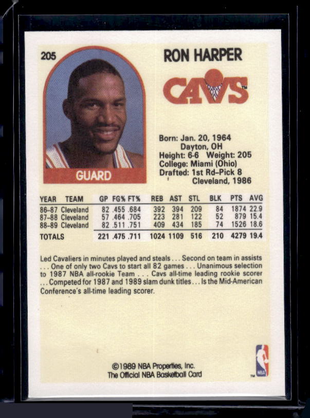 1989-90 Hoops #205 Ron Harper