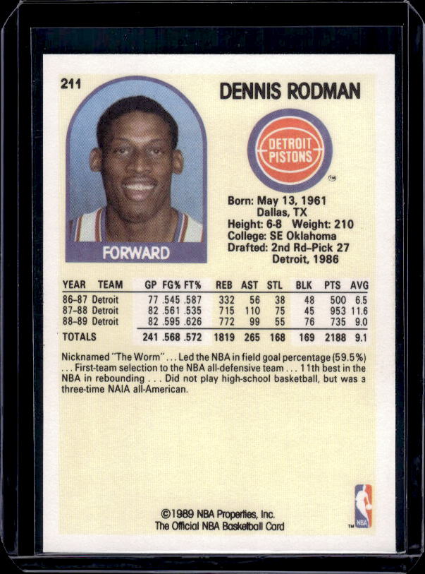 1989-90 Hoops #211 Dennis Rodman