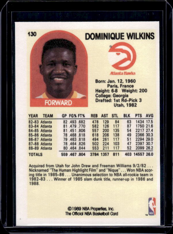 1989-90 Hoops #130 Dominique Wilkins