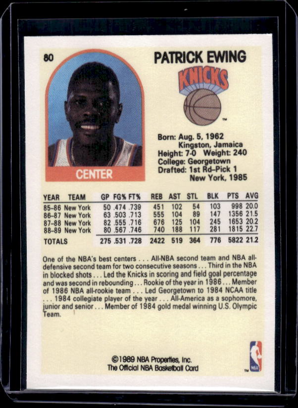 1989-90 Hoops Superstars #67 Patrick Ewing