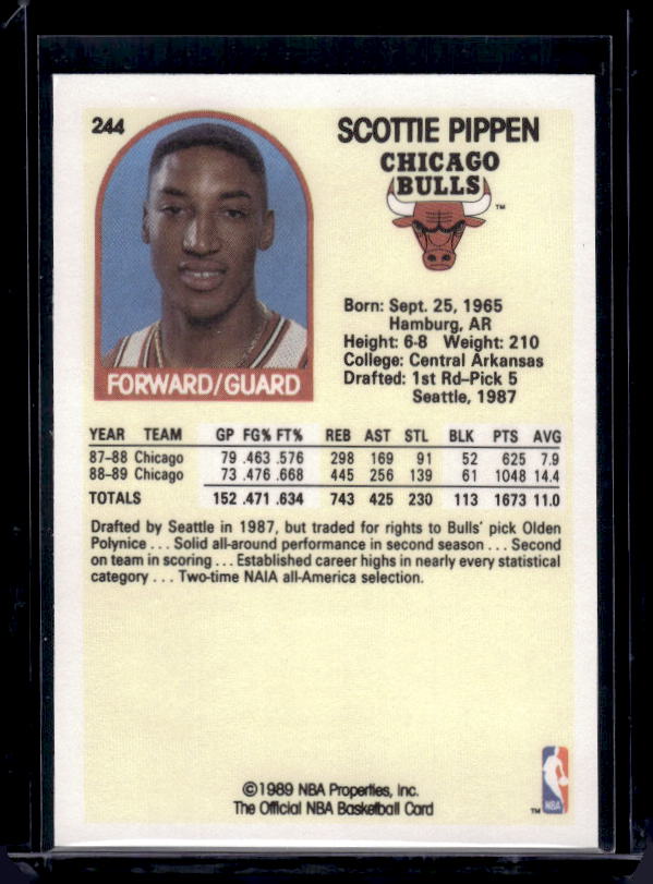 1989-90 Hoops #244 Scottie Pippen