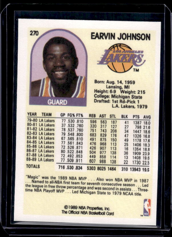 1989-90 Hoops #270 Earvin Johnson