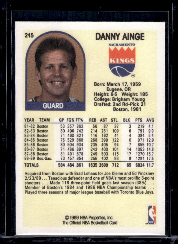 1989-90 Hoops #215 Danny Ainge
