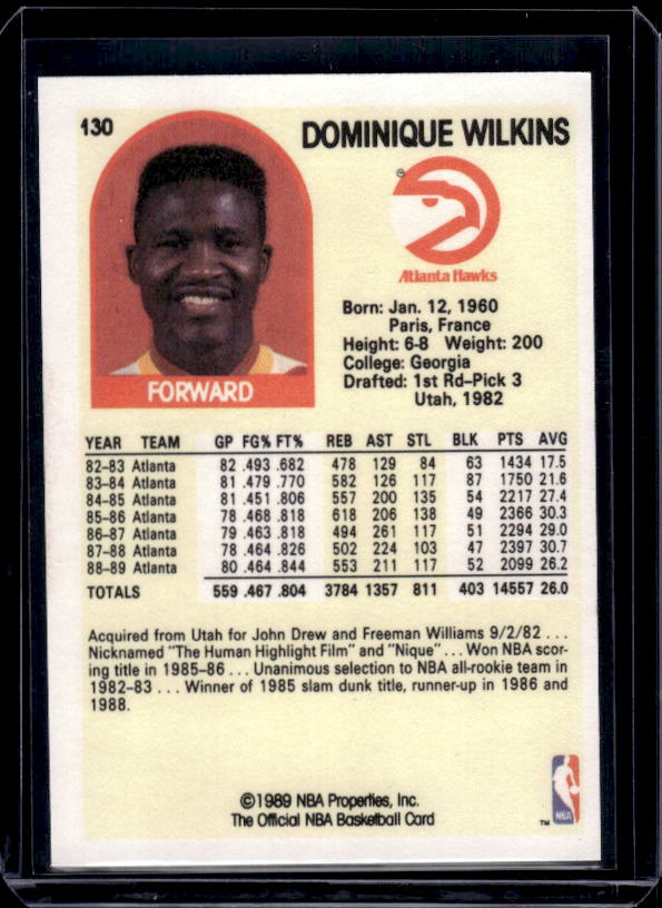 1989-90 Hoops #130 Dominique Wilkins