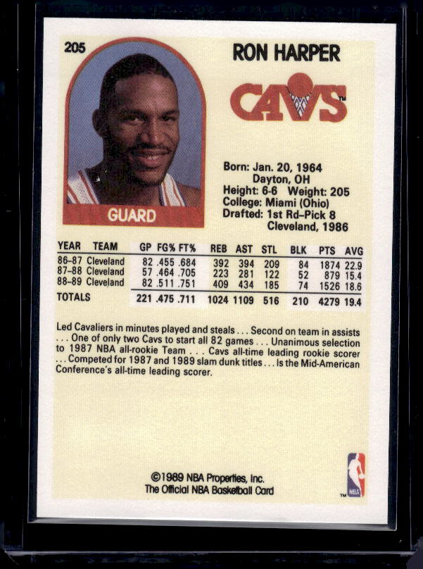 1989-90 Hoops #205 Ron Harper