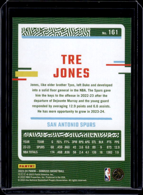 2023-24 Donruss #161 Tre Jones