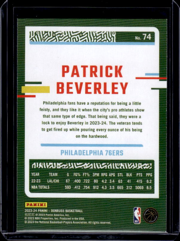 2023-24 Donruss #74 Patrick Beverley