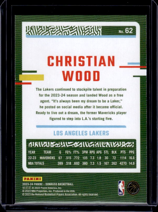 2023-24 Donruss #62 Christian Wood